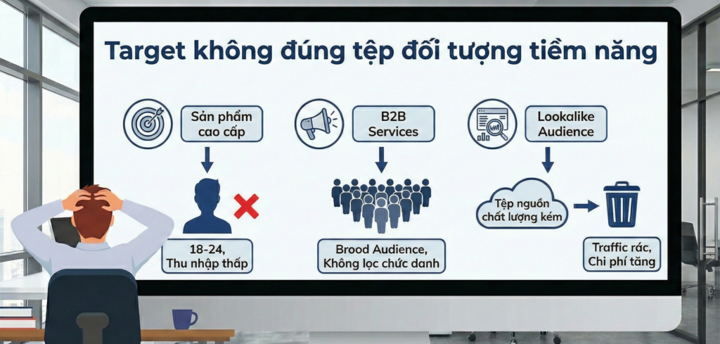 Target không đúng tệp đối tượng tiềm năng

